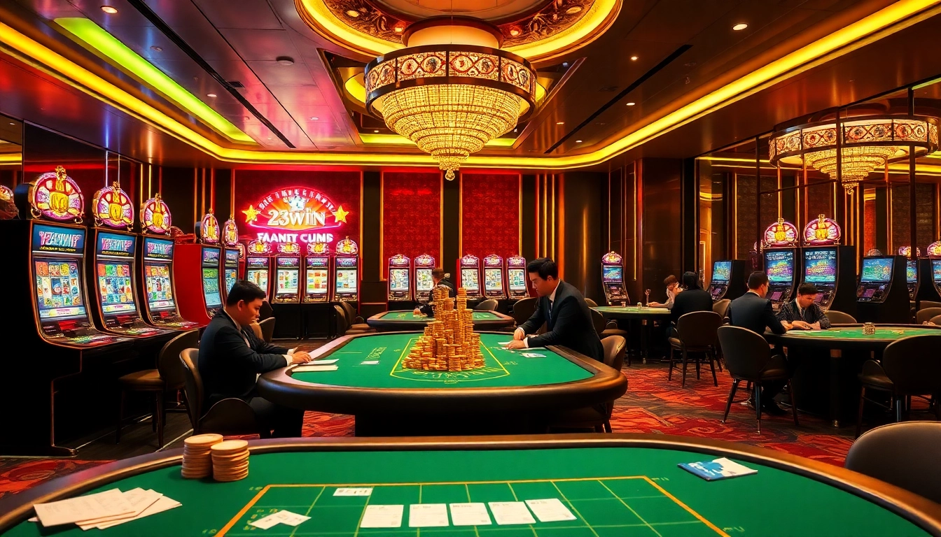 Experience the excitement of nhà cái 23win with vibrant casino tables and engaging online betting action.