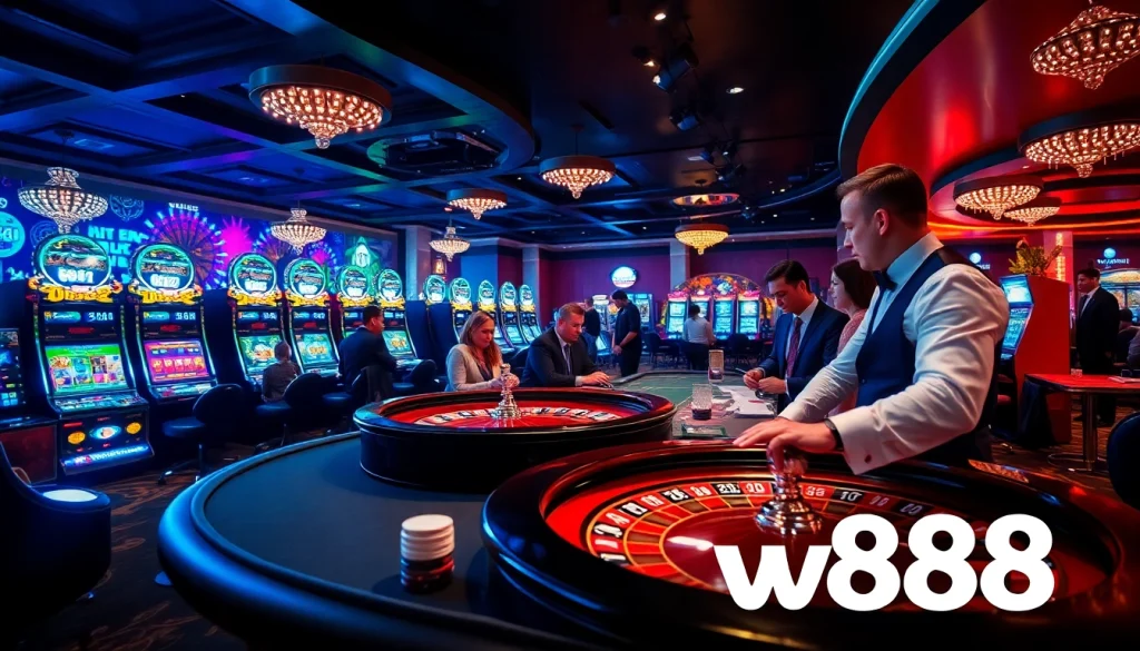 Experience gaming at W88 with thrilling live casino action and vibrant slot machines.