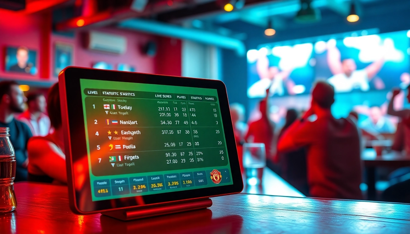 ดูผลบอลสดภาษาไทยบนอุปกรณ์ดิจิตอลในบรรยากาศกีฬา