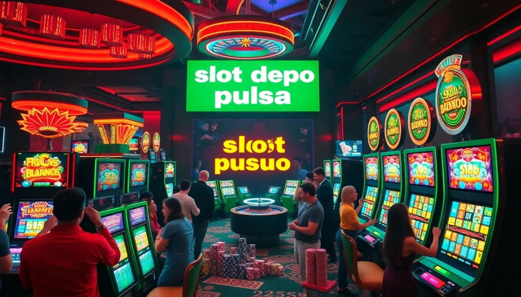Rasakan kemenangan mendebarkan di mesin slot depo pulsa dalam lingkungan kasino mewah.