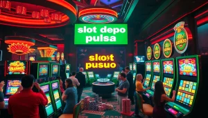 Rasakan kemenangan mendebarkan di mesin slot depo pulsa dalam lingkungan kasino mewah.