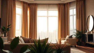 Geniet van verduisterende gordijnen die luxe en privacy bieden in een moderne woonkamer.