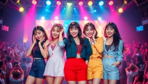 Blackpink members performing energetically on stage vibrantly, showcasing their individuality.