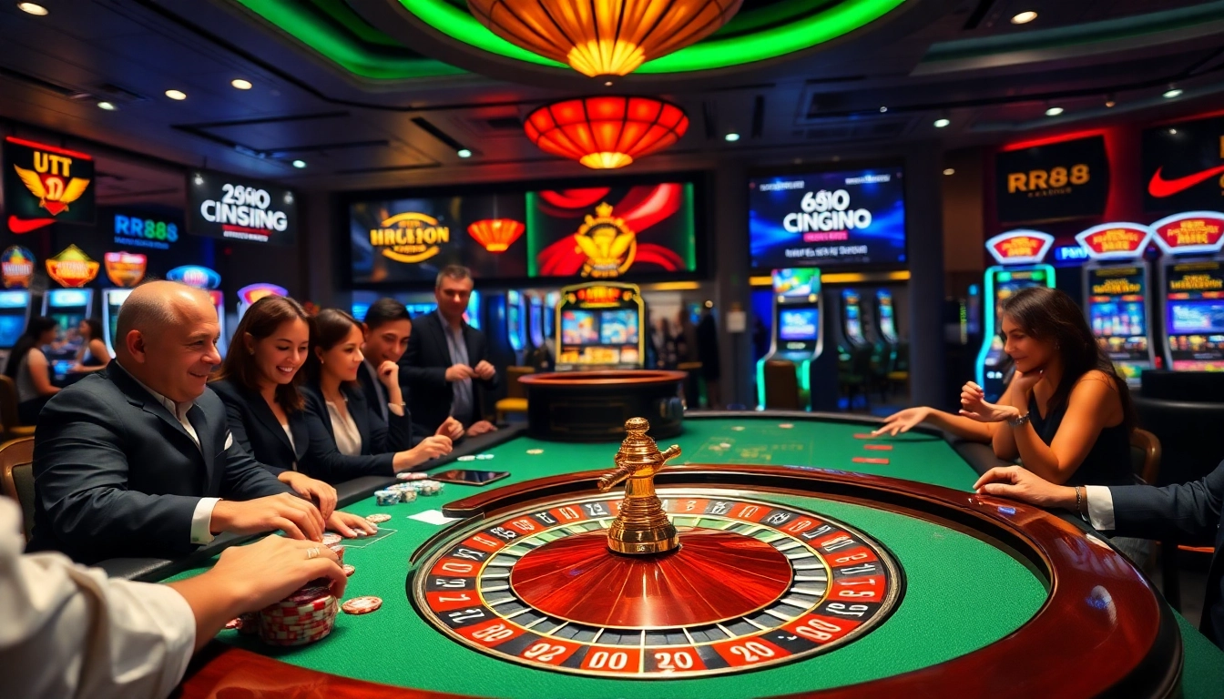 Experience exhilarating gaming at trang chủ rr88 with vibrant tables and excited players.