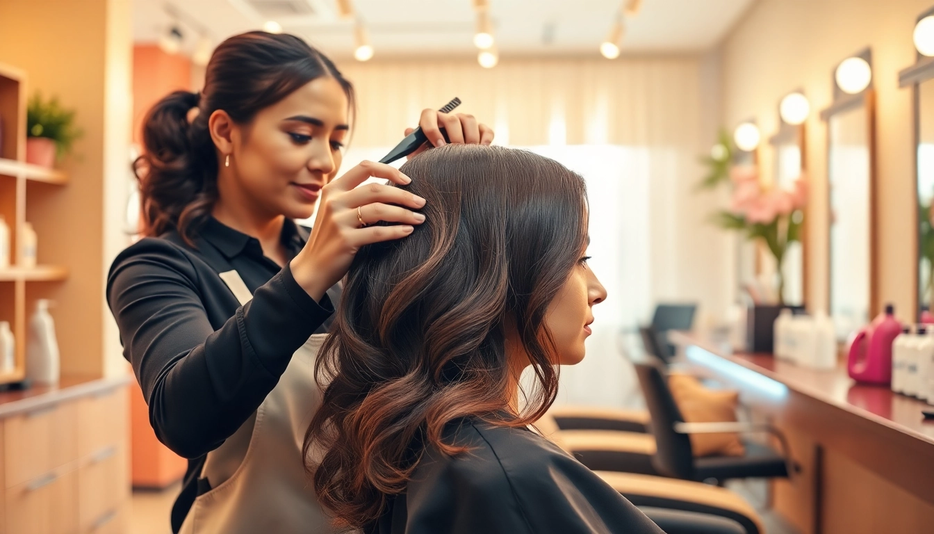 Get coafat craiova at a professional salon with a skilled stylist crafting a beautiful hairstyle.