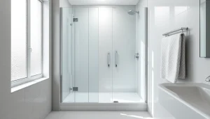 Erleben Sie die Duschkabine 100x100 in einem modernen Badezimmer mit stilvollem Design.