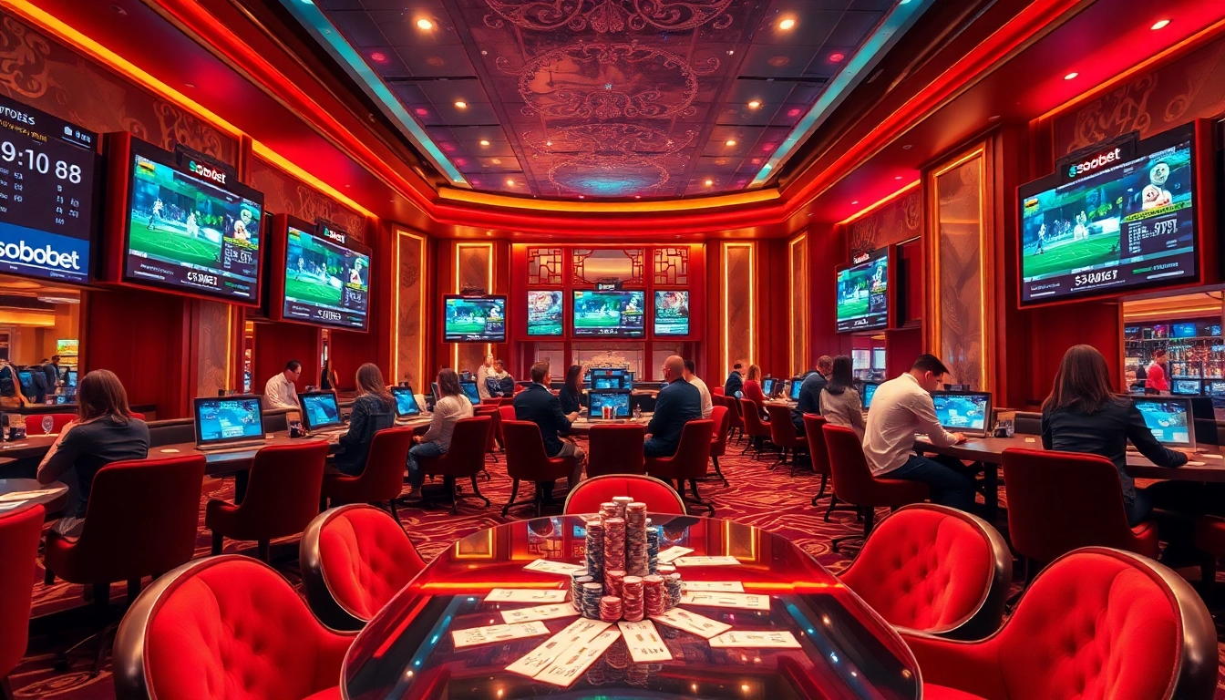 Place bets on sbobet in a luxury casino sportsbook with live odds and engaging atmosphere.