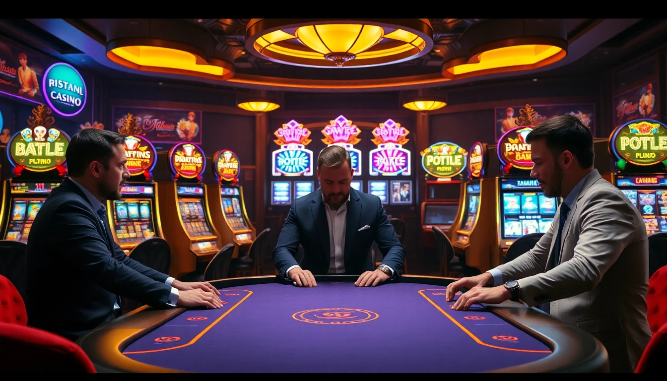 Experience thrilling gameplay at MM88, featuring vibrant poker tables and exciting slot machines.