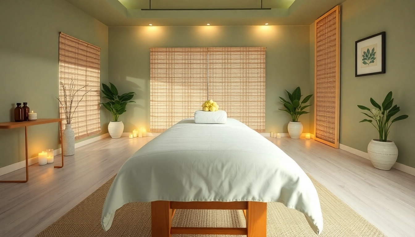 편안한 분위기와 부드러운 장식 요소가 있는 인천마사지의 릴랙싱 마사지 치료 환경.