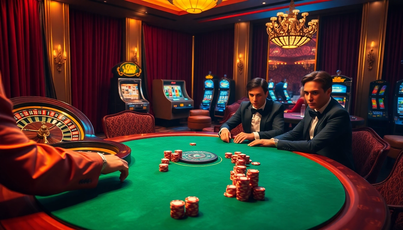 Découvrez l'excitation du meilleur casino en ligne avec des joueurs et des tables de casino vibrantes en action.