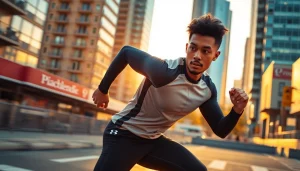 Aktiv athlete in phantom athletics Outfit zeigt Kraft und Geschwindigkeit.