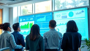 Explore competitive intelligence faqs with a focused business team analyzing data.