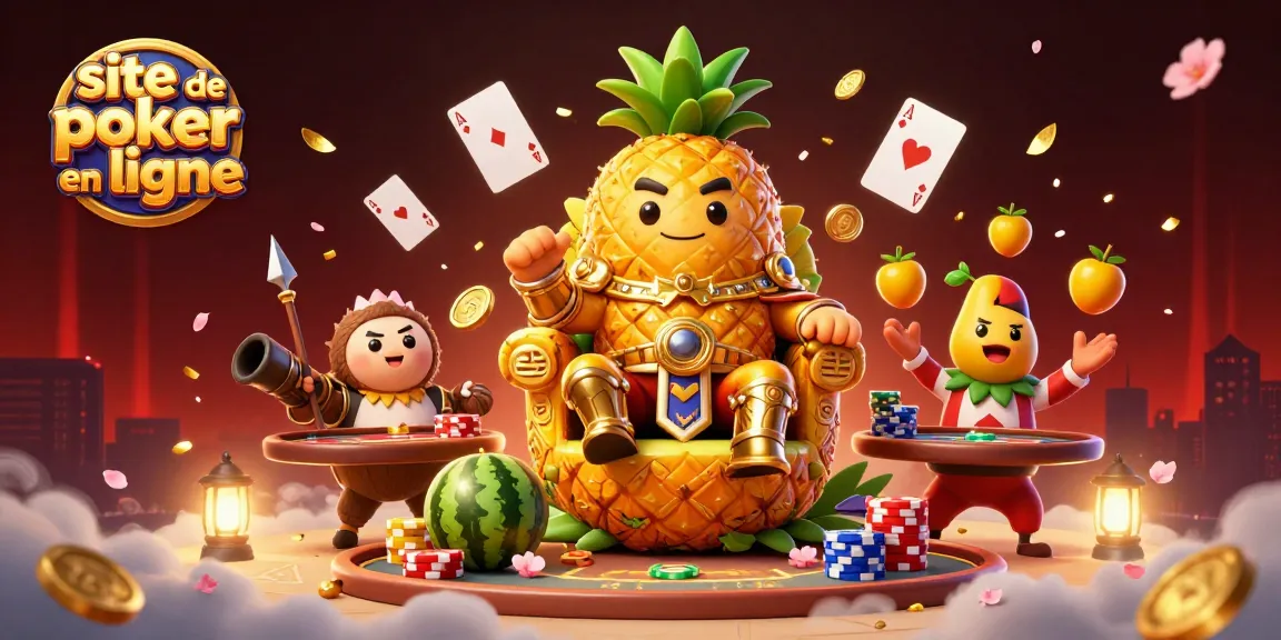 Jouez au poker en ligne sur un site de poker en ligne et vivez une expérience immersive avec des personnages colorés.