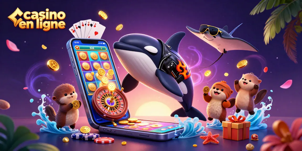 Jouez au casino en ligne avec une orque en cuir, des raies et des loutres avec des pièces d'or.