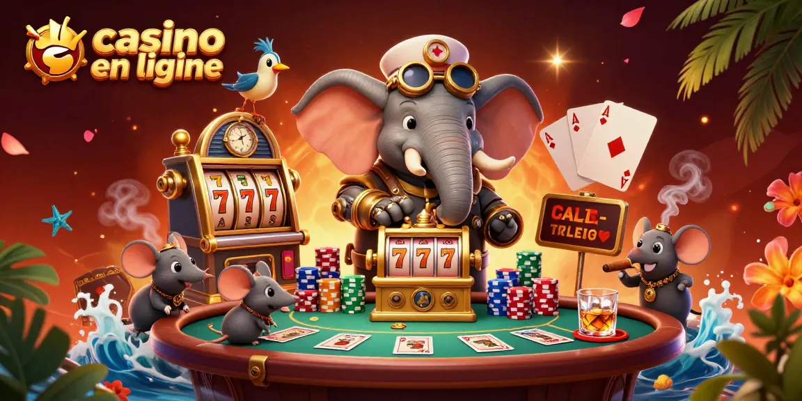 Jouez au casino en ligne avec des machines à sous colorées et des personnages amusants dans un cadre captivant.