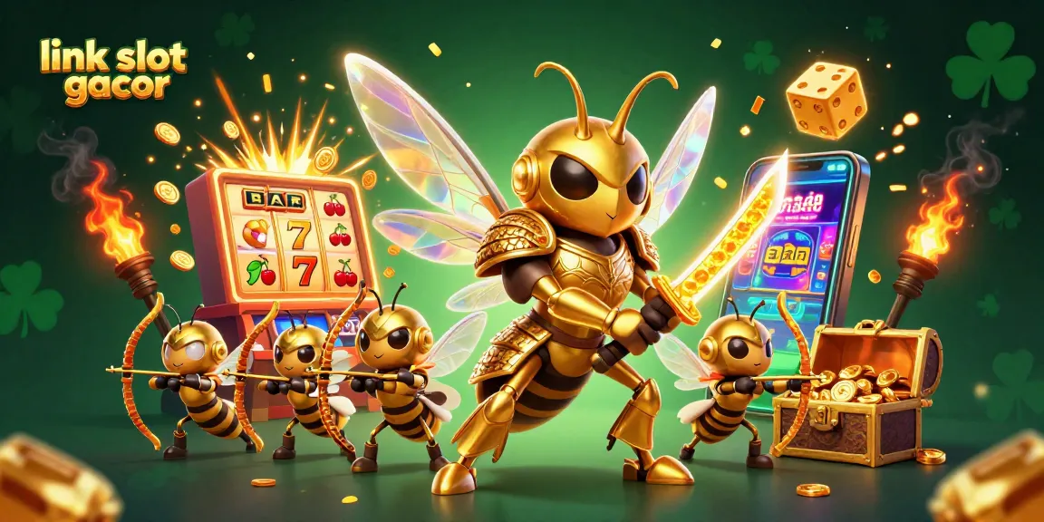 Experience winning at link slot gacor with dynamic symbols flying from a jackpot scene.