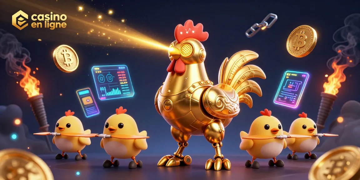 Plongez dans l'univers des jeux et stratégies du casino en ligne avec une illustration vibrante et dynamique.
