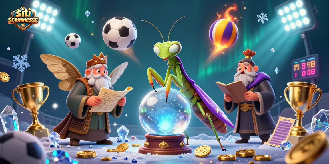 Scopri i migliori siti scommesse con quote vincenti e trofei dorati in un'illustrazione vivace.