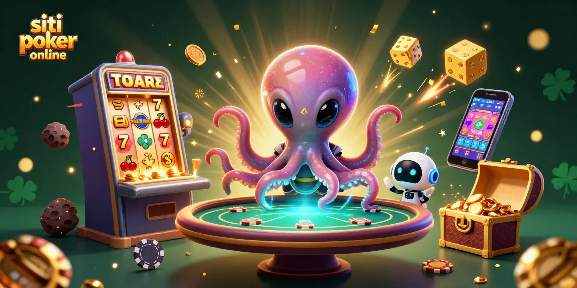I migliori siti poker online offrono esperienze coinvolgenti come nel tavolo di poker con un polipo galattico e monete volanti.