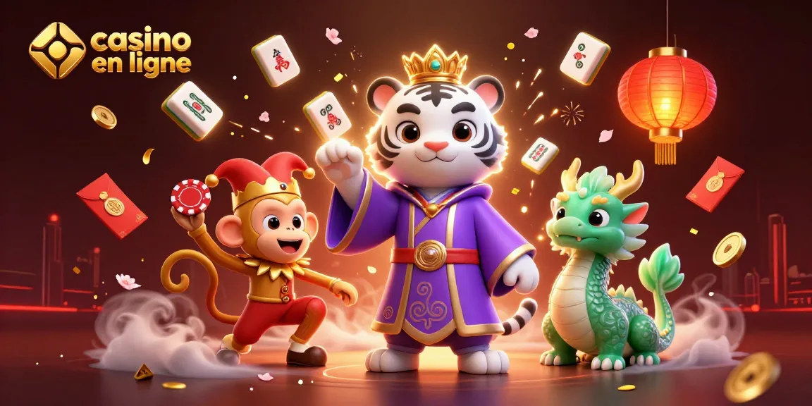 Rejoignez le monde du casino en ligne avec un tigre royal, un singe jongleur et un dragon en jade!