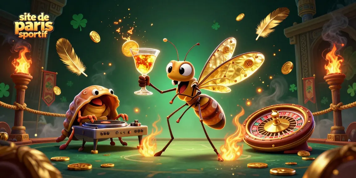 Découvrez l'univers du site de paris sportif avec ce décor captivant de casino animé et interactif.