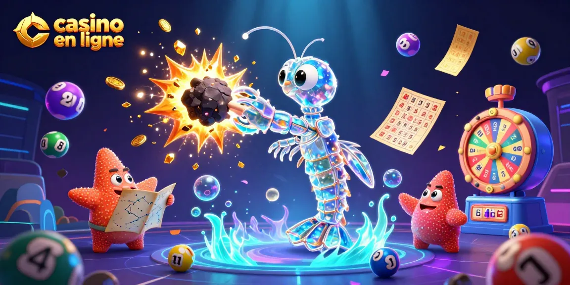 Les jeux de casino en ligne prennent vie avec des personnages vibrant au milieu d'une explosion de pièces d'or.
