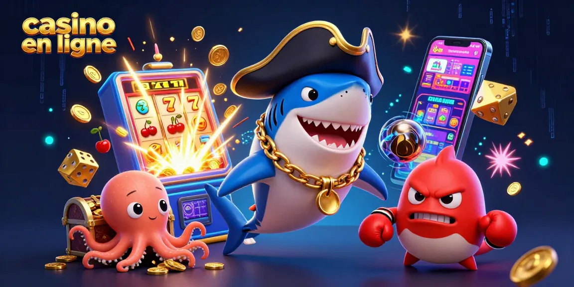Plongez dans l'univers du casino en ligne avec un requin capitaine et ses amis fascinants.