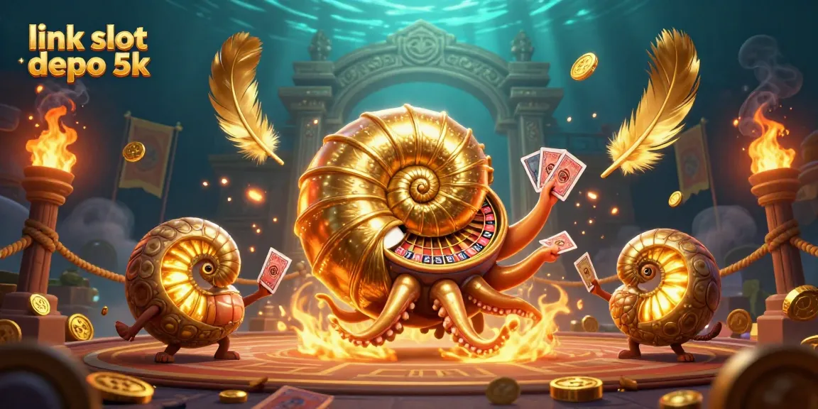 Experience thrilling gameplay at link slot depo 5k with a dynamic casino scene and colorful elements.