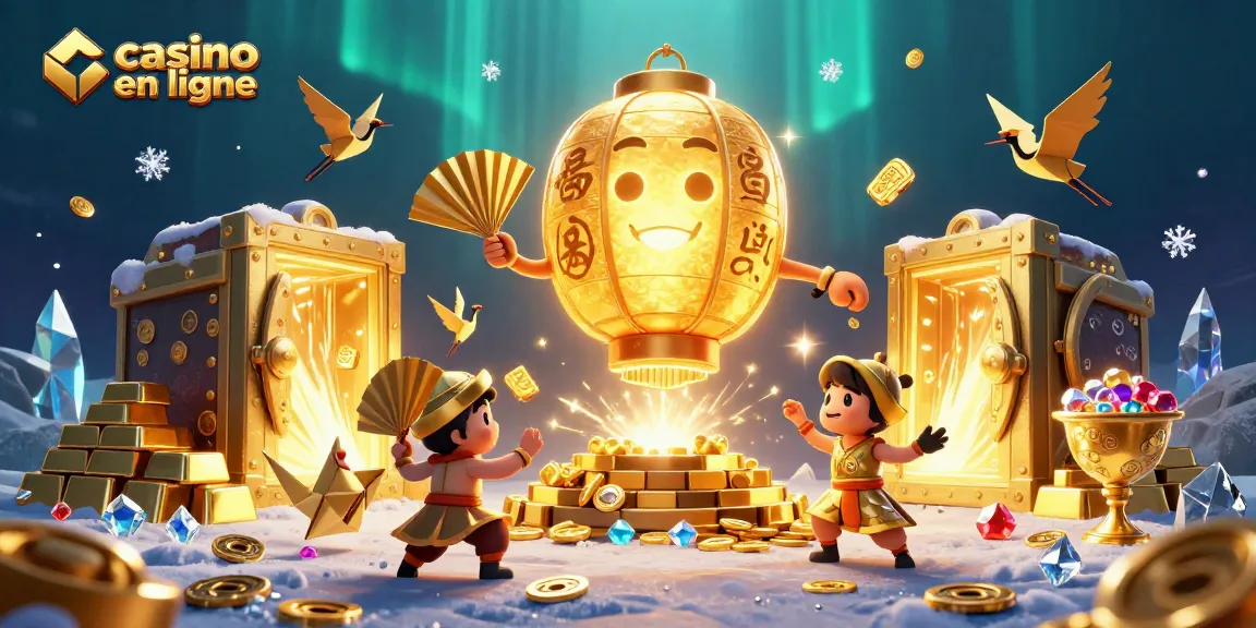 Profitez d'une expérience immersive de casino en ligne grâce à cette illustration lumineuse et dynamique.