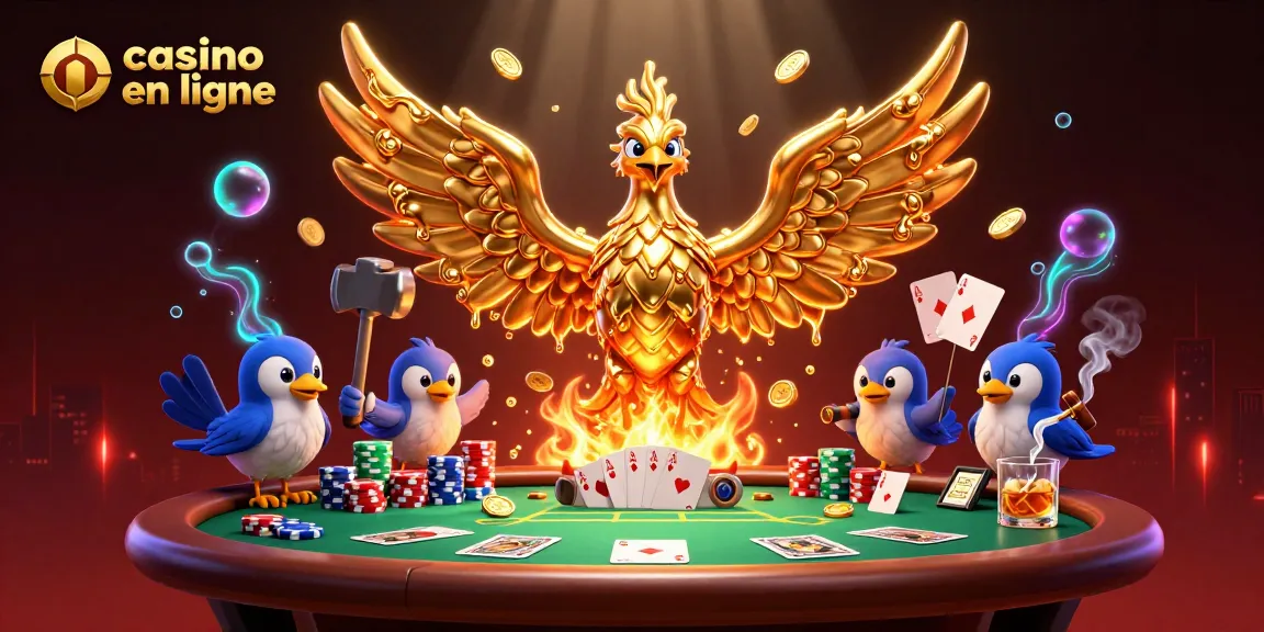 Les joueurs explorent l'univers fascinant du casino en ligne avec une illustration dynamique de jeux de poker.
