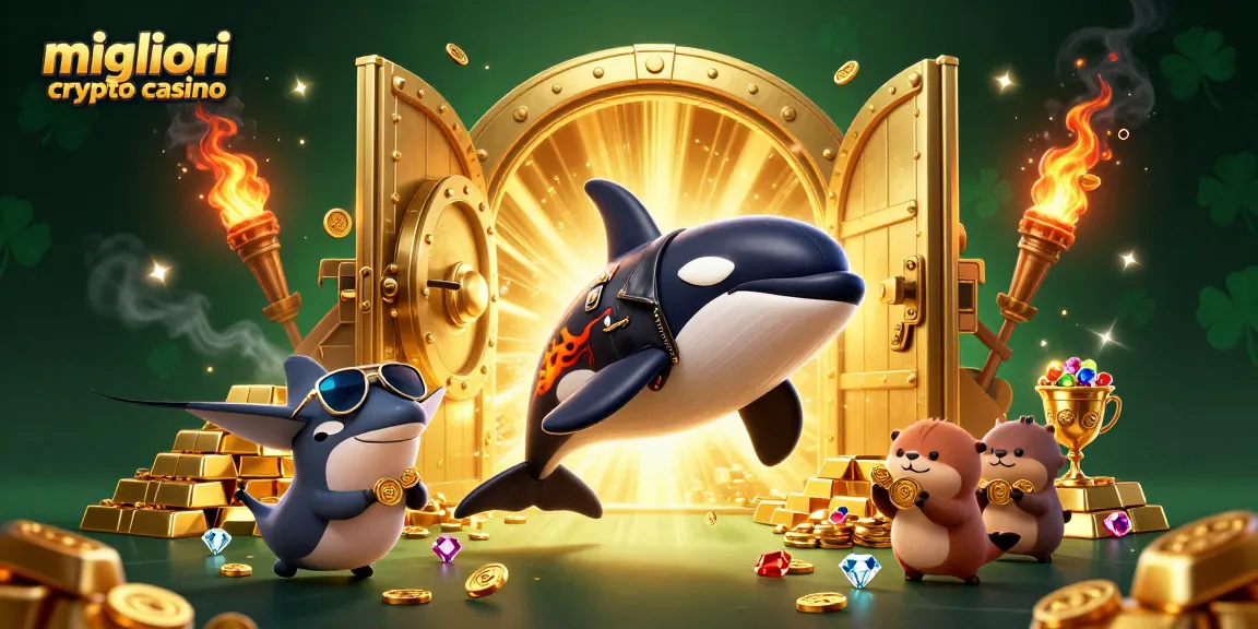 Scopri i migliori crypto casino con l'orca biker, mante e lontre che giocano con monete d'oro.