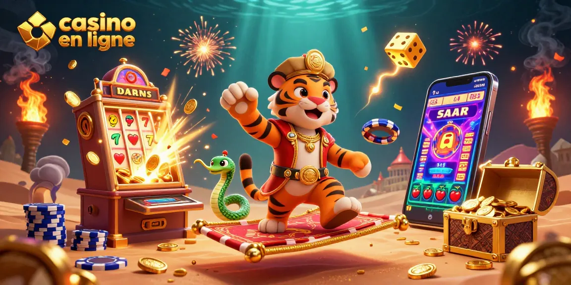Gagnez avec casino en ligne grâce à une illustration dynamique de jackpot et sultan.